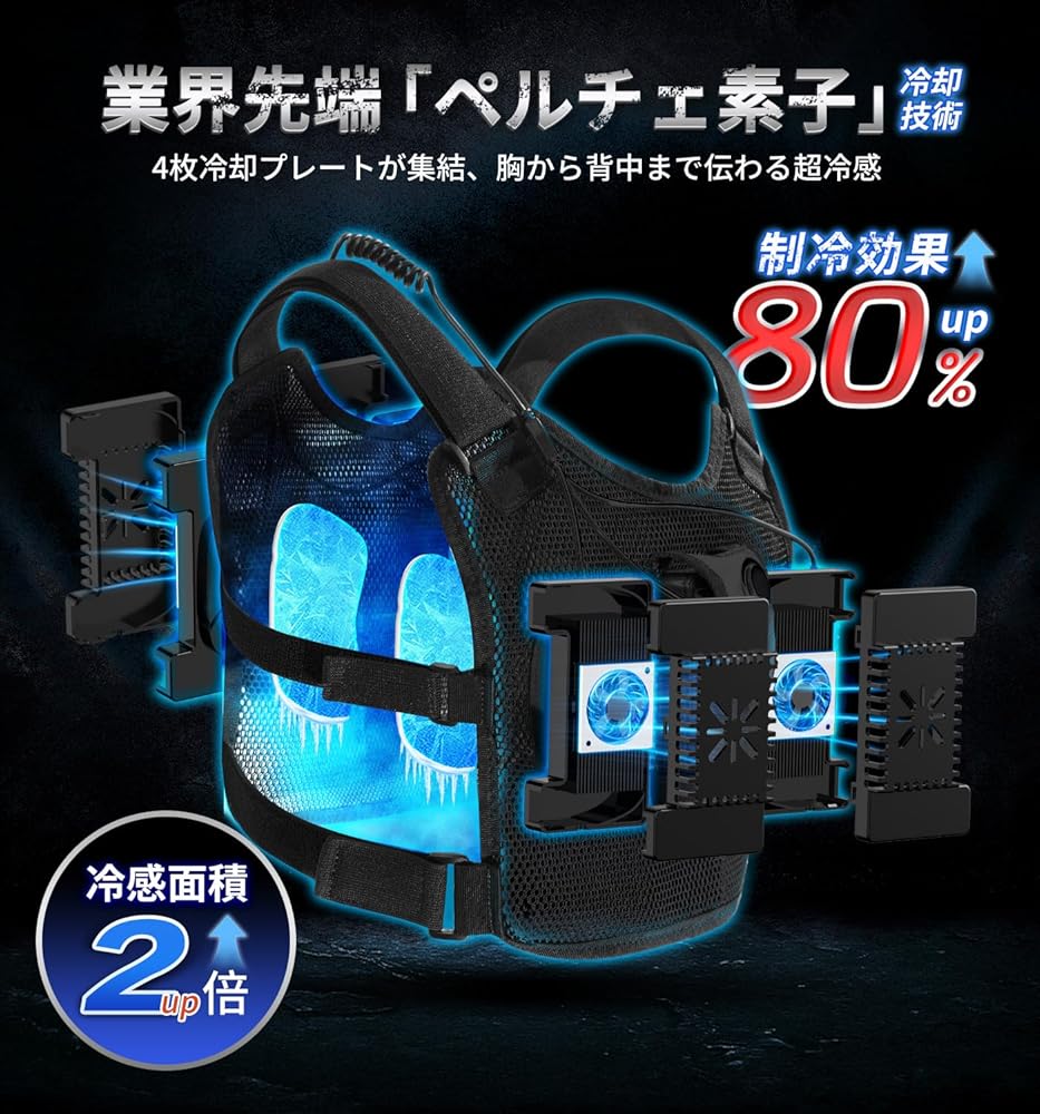 冷却ベスト ペルチェ素子冷却技術 Amazon.co.jp: [elemai] ペルチェベスト【2025夏新登場